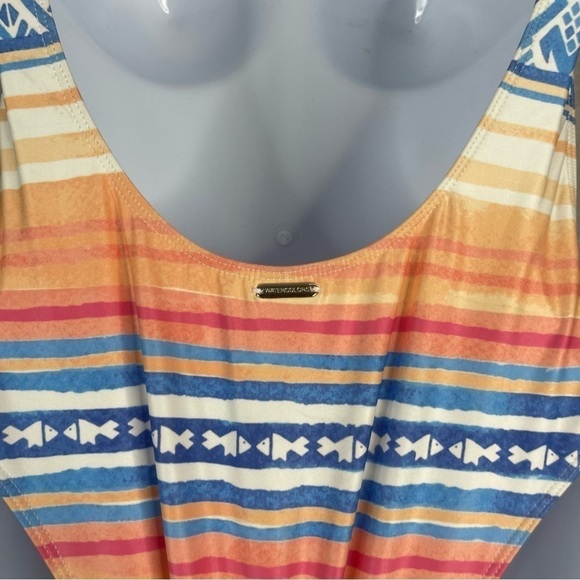 Kenny Flowers The Palmilla Stripe One Piece Open Side Swimsuit Size S NWT - Picture 6 of 10